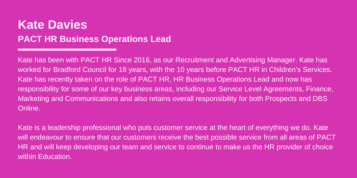 Kate Davies, PACT HR Business Operations Lead (Bio text only)